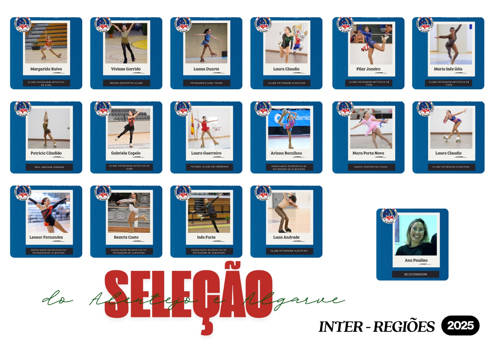 Seleção do Alentejo e Algarve ruma a Albergaria-a-Velha, para a Prova Inter Regiões 2025 de Patinagem Artística